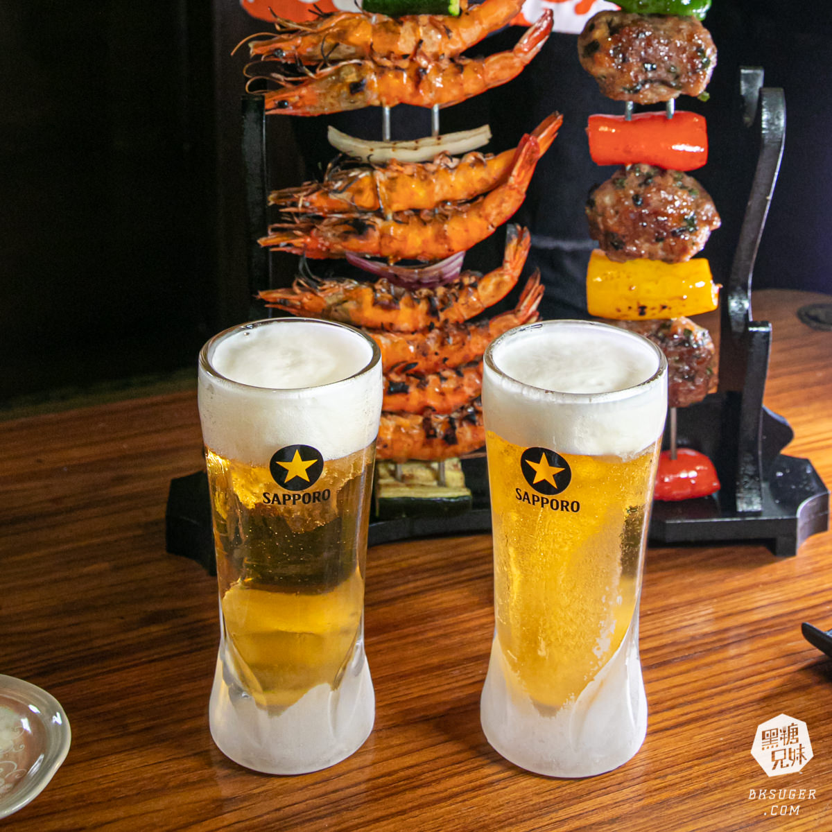 金鶴串場｜只要$98的凍杯生啤酒！武士串燒創始店再次推出2.0海陸雙刀流！｜高雄居酒屋串燒日料